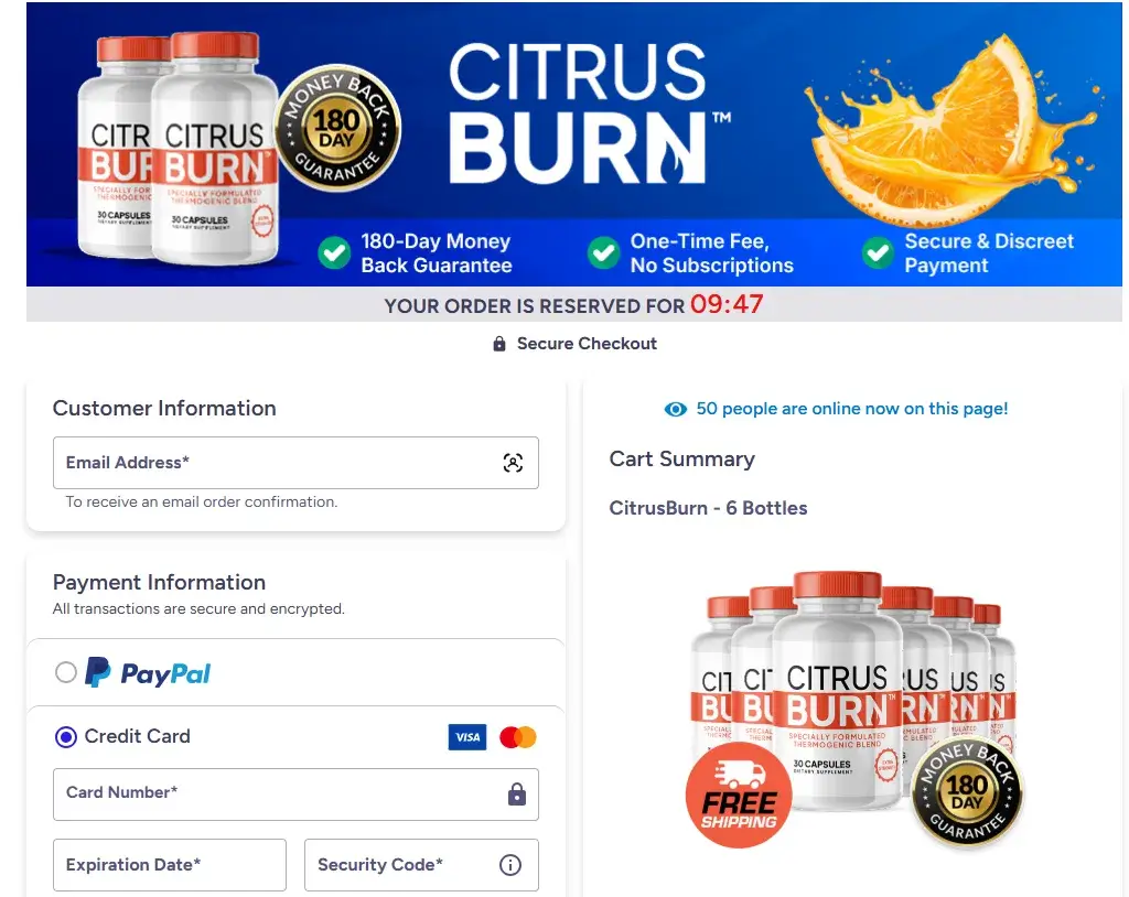 CitrusBurn-checkout-page